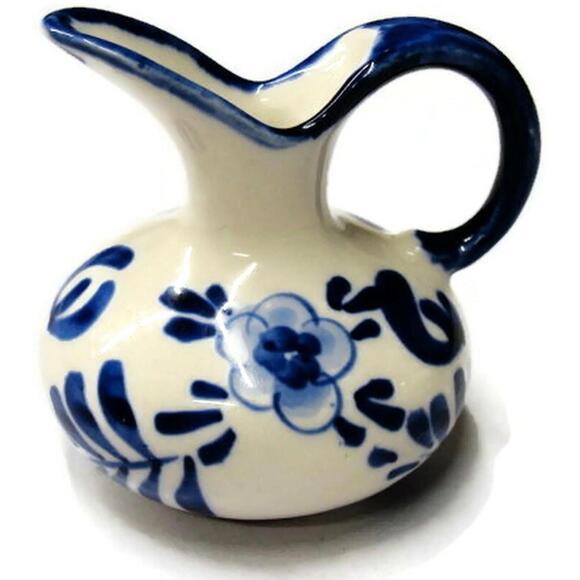 Other - Vintage Hand Painted Miniature Pitcher Delfts Blue